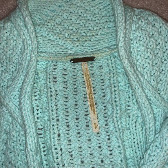 Vintage Free People Seafoam Green Sweater - Picture 2 of 4